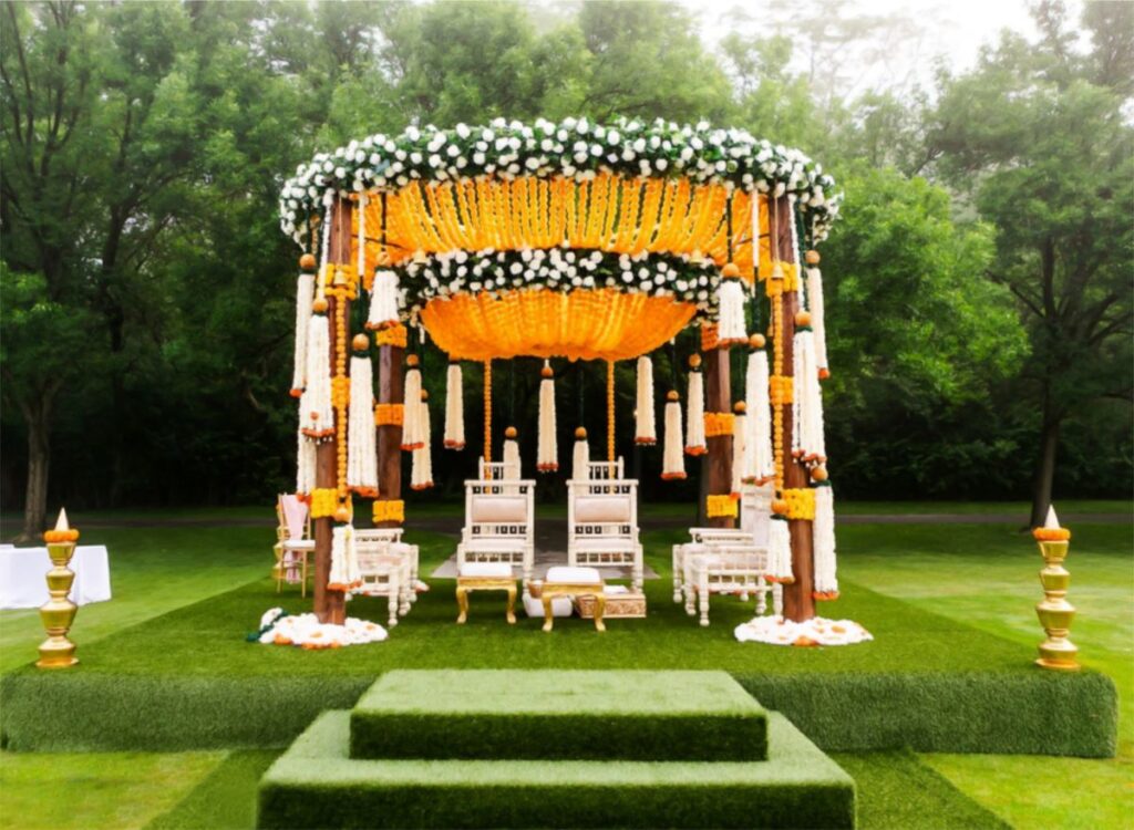 Elegant wedding venue setup at Elegance Resort